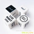 1inch white custom sculpted game dice 25MM